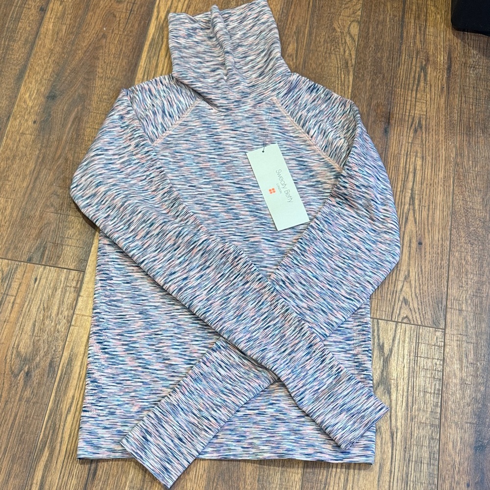 NWT Sweaty Betty Multicolor Women's active Turtleneck space-dye XS $118